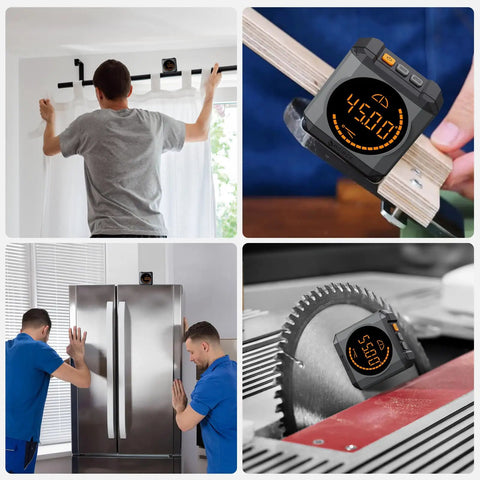 Heavy Duty Digital Angle Finder With LED Rechargeable Power And Slick Magnetic Base For Dead On Accuracy Measuring in various home projects.