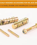 DIY Friendly All In One Lift Jack Repair Kit FK One With Climbing Pins And Springs Cross Pins Shear Bolt And Nut And Jack Lubricant For Quick Rebuilds And Easy Repairs Of Jacks Compatible With Multiple Lift Jack Models Gold Finish