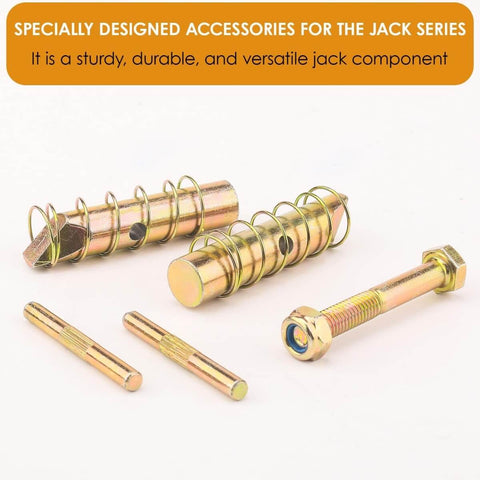 DIY Friendly All In One Lift Jack Repair Kit FK One With Climbing Pins And Springs Cross Pins Shear Bolt And Nut And Jack Lubricant For Quick Rebuilds And Easy Repairs Of Jacks Compatible With Multiple Lift Jack Models Gold Finish