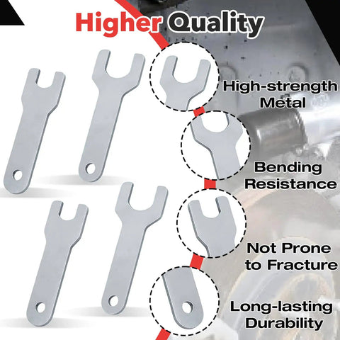 Knucklebuster Replacement Spinner Keys For Pneumatic Die Grinders Heavy Duty Stainless Steel Air Tool Wrenches Smooth Turning Built Tough No Sweat Garage Staple 4 Pack, set of four durable metal keys.