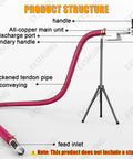 Grain Auger Portable Electric Screw Conveyor For Granular And Powder Materials With 2200W Motor Delivers 220 To 440 Lbs Per Minute