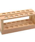 Budget Friendly Oak Test Tube Rack Holds Up To 12 Tubes Up To 15mm, 6 Inches Wide And 2.7 Inches Tall, Simple Sturdy Unfinished Hardwood