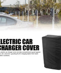 Kickass Weatherproof EV Charger Cover With Tough Rainproof Shield For Outdoor Electric Vehicle Wall Socket and Dust Snow Guard For Slick Daily Drives, black durable design.