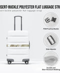Cool Grunge Antique Gears Luggage Strap With Adjustable Buckle Runs From 4 To 6 Feet Fit Most 20-32 Inch Suitcases Easy Secure Travel Gear on white luggage.