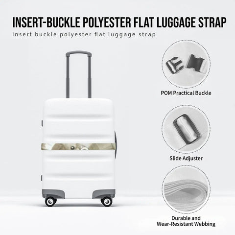 Cool Grunge Antique Gears Luggage Strap With Adjustable Buckle Runs From 4 To 6 Feet Fit Most 20-32 Inch Suitcases Easy Secure Travel Gear on white luggage.