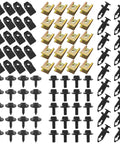 Badass 100 Piece Car Body Screw And Bolt Kit Featuring Universal U Screws Fasteners for bumper repair, includes ABS plastic parts.