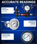 Boss Grade 34 Piece Coolant Pressure Tester Kit With Vacuum Refill Pump features vacuum fillers and gauges for accurate readings.