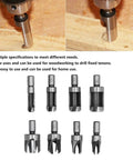 Top Shelf Eight Piece Cork Drill Bits And Wood Plug Cutter Set Sculpted From Heavy Duty High Carbon Steel for precise woodworking.