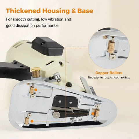 BEAMNOVA Electric Rotary Cutter With Powerful 250W Motor and Sharp Octagonal Alloy Steel Blades, thickened base with copper rollers.