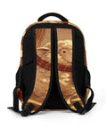 Back view of Scarf Sheep Printed Unisex Backpack With Large Capacity Everyday Daypack Built From Breathable Polyester Durable Zipper