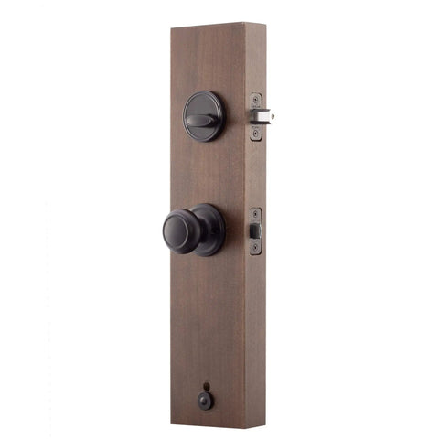 Heritage Front Door Handleset Black Finish With Colonial Knob Interior Built To Last Solid Cast Zinc Construction ANSI Grade 3 Security Residential Front Entrance Hardware Easy Install For Your Home Makeover