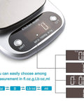 Digital Kitchen Scale With 22 Pound Capacity, Pro Grade Precision in grams, kilograms, pounds, ounces, fluid ounces, milliliters display
