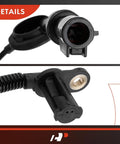 Fresh Pair Of Two Front ABS Wheel Speed Sensors For Ford Escape 2009 To 2012 And Mercury Mariner. Close-up of sensor connectors.