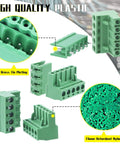 Green 32 Set Value Pack Pluggable Terminal Block Connector Kit With Male And Female Sockets, 5.08mm Pitch, assorted configurations