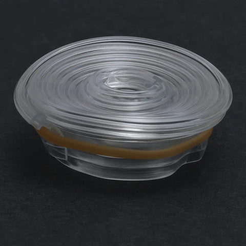 Roll of Shower Door Bottom Sweep Clear Vinyl 36 Inch Length Trim To Fit With Tee Edge Insert Two Width Options packaged