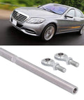 Adjustable Alternator Tension Rod And Bracket For SBC Small Block, Eight And A Half Inch Long, Three Eighths Inch Heim Joint, Center Distance Ten To Twelve Inches, Twelve Inch Tension Rod, No Fuss Fit For Chevy, silver rod and Heim joints