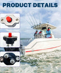 Top Shelf 50 Amp Push Button Circuit Breaker Badass Heavy Duty Build For Marine Motors High Heat Resistive Oem Drop In Swap Zaps Stubborn Hot Trips Smooth Sailing Operation Guaranteed, product details collage for marine use.