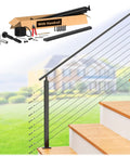 Lock Down Your Deck With This Hella Solid Cable Railing Post Kit And Handrail Modular Single Side Tension Design with cable and hardware.