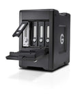 Heavy Duty 72TB Thunderbolt 3 Raid Drive Array with four high capacity drives and an open drawer for easy access.