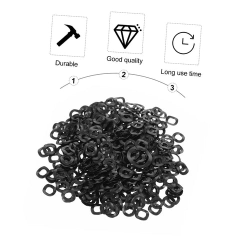 Go-To Wave Washer Gasket Kit 500 Pcs Assortment For Automotive Home And Shop Use Elastic Spring Washers That Prevent Loosening Buffer Tight Loads And Absorb Vibration For Everyday Projects, black wave washers pile
