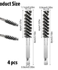 4 Pack Golf Club Hosel Brush With Stainless Steel Wire Bristles And Hex Shank Handle For Wood And Iron Golf Clubs Clean Dirt And Grime Fast Rust Resistant Cleaning Tool Compatible With Electric Drill, 4 pcs size chart