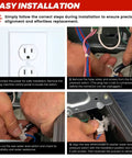 Installation guide for 2026 Upgraded WPW10448876 Washer Water Level Pressure Switch 0EM for front load washers with steps.