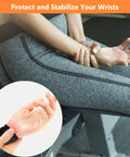 Person holding wrist with highlight on pain, showing 2 Pack Wrist Wraps For Carpal Tunnel Relief And Pain Prevention