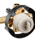 4 Port Tub And Shower Pre Fabricated Mixing Valve With Pressure Balancing And Volume Control For Smooth Temp In Your Shower Setup CC And IPS Connections And Stops U140CIS, brass and plastic components