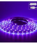 6.6ft Black Light LED Strip With 120 LEDs USB Powered 5V 1.5m Cable Flexible Non Waterproof UV Light Kit glowing purple