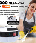 Nifty Handheld Steam Cleaner With 2500W Power And 1000ML Tank For Deep Home Cleaning showing 1000ml tank and water addition feature.