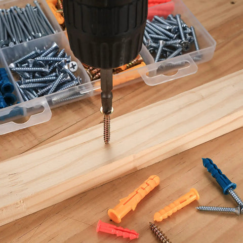 Must Have Wall Anchors And Screws Kit For Home DIY Projects Includes Drywall Anchors Flat Head Self Tapping Screws Plastic Expansion Plugs