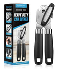 Manual Can Opener Heavy Duty Multifunction With Magnet Lift Plus Ergonomic Curved Handle Grip Stainless Steel Arthritis Friendly Kitchen Tool For Seniors Camping And Bottle Opener displayed with packaging
