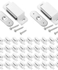 Heavy Duty White Cabinet Magnets 36 Pack with mounting screws for secure kitchen closet and wardrobe door closure.