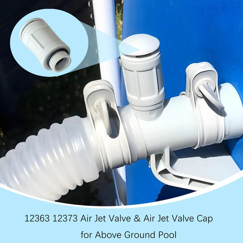Air Jet Valve And Cap Replacement For Above Ground Pools, Plug And Play Easy Install, Precise Fit For 12363 12373 shown installed