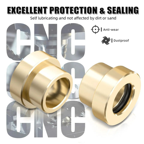 Steering Stem Bushing Bearing Built To Last Road Ready For Bikes And Motorcycles Self Lubricating H62 Bronze Heavy Duty Durability Smooth Quiet Handling Corrosion Resistant Long Lasting Performance, two H62 bronze bushings shown