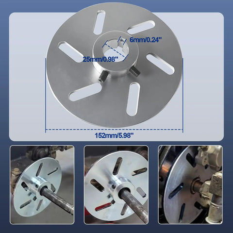 6 Inch Mechanical Brake Disc With 1 Inch Bore For Manco 9598 9597 Airheart MB 1 Yerf Dog Carter ASW Go Kart Predator 212cc viewed flat.