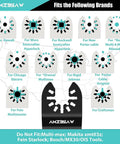 Heavy Duty Five Piece Carbide Oscillating Multi Tool Blades For Cutting Bolts Screws And Sheet Metal fitting various brands including Dewalt and Rigid.