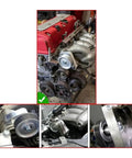 Heavy Duty Aluminum Idler Pulley Kit In Eps Style Adjuster Designed For K Series Honda Civic And Integra K24 Swap With Belt Tensioner No Mods Needed installed on Honda K-series engine