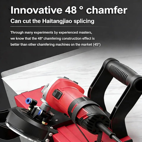 Kickass Portable Electric Chamfer Machine For Ceramic Tile And Marble Trimming with 48° chamfer feature for precision cutting.