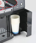 Countertop Hot And Cold Water Dispenser With 3 To 5 Gallons Capacity, Child Safety Lock, cup storage open showing paper cups