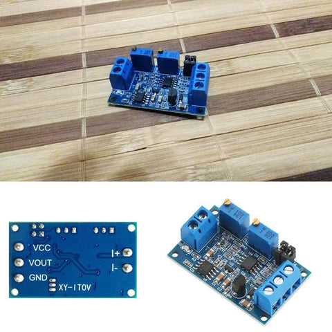 Four Pack Current To Voltage Converter Module For 4-20mA To 0-3.3V, 0-5V, Or 0-10V Readouts, showing board design and connectors