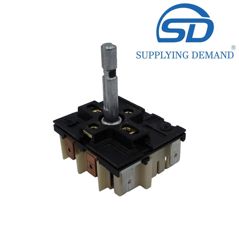DG44-01002A 2087510 Electric Range Infinite Control Switch Replacement For Dual Surface Elements Fits Model Specific Ranges 240V 15A Energy Regulator AP4337066 PS4240803 Easy Install black switch with metal shaft