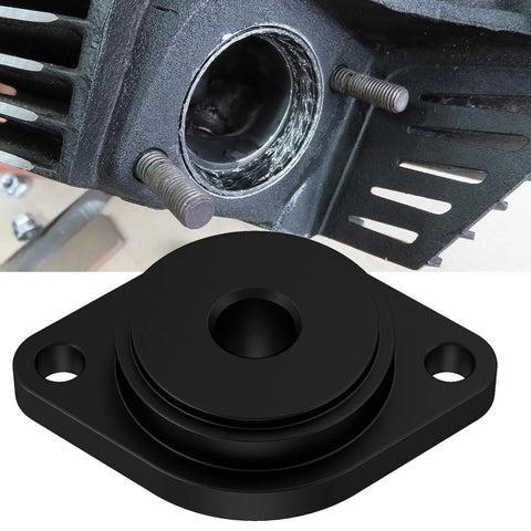 Moker exhaust gasket seal installer tool, black metal, for Harley Evo/Twin Cam & XL engines (1984–present).