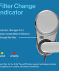 Tap Water Filter Replacement For Faucets - Easy One-Click Filter Change, BPA Free, Chrome Finish filter change indicator