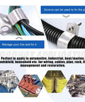 Beefy Stainless Steel Cable Clamp Set 80 Pcs in Five Sizes securing wires and hoses for automotive, marine, and home use