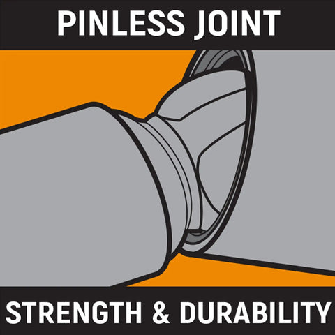 Illustration showing pinless joint design of Seven Piece Three Eighths Inch Drive XCore Six Point Pinless Universal Impact Socket Set SAE
