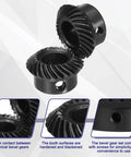 Two Piece 90 Degree 1 To 1 Spiral Bevel Gear Set Ground Mod 1 12mm Bore 25 Teeth Each Left Hand And Right Hand For Mechanical Rotation