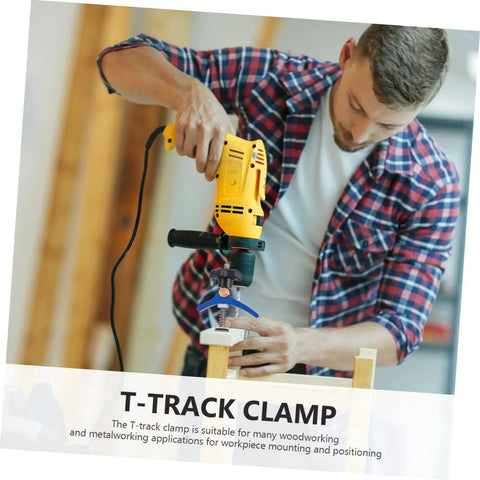 Woodworking Hold Down Clamp Quick Act T Track Clamp For Carpentry, Versatile Workpiece Fixer For Secure Alignment And Pressure, Precise Cuts And Joints, Ideal For Miter, Routing, And Saw Projects
