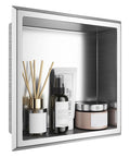 Stainless Steel Shower Niche 12x12 In Recessed Shelf Brushed Nickel Finish Waterproof Wall Storage Niche No Tile Needed Easy Install For Bathrooms In Wet Areas