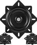 3 Piece Six And A Quarter Inch Bar Stool Swivel Plate Heavy Duty Steel Seat Swivel Base Mount For Stool And Chair Black